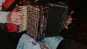Измайловский пятачок, играет гармонист Александр Курдюмов