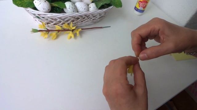 Холодный фарфор!МК!Как слепить веточку форзиции! смотреть онлайн