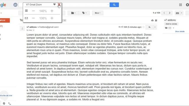 V7 Gmail Zoom
