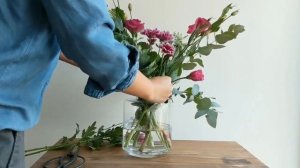 Confident Colour - bright kale and lisianthus arrangement