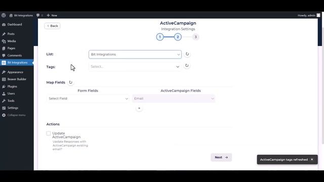 Integrating Ninja Forms with ActiveCampaign | Step-by-Step Tutorial | Bit Integrations
