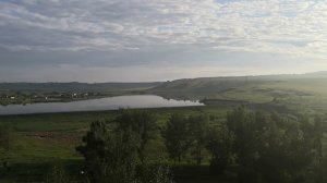 Утро,озеро,д Минино Красноярский край