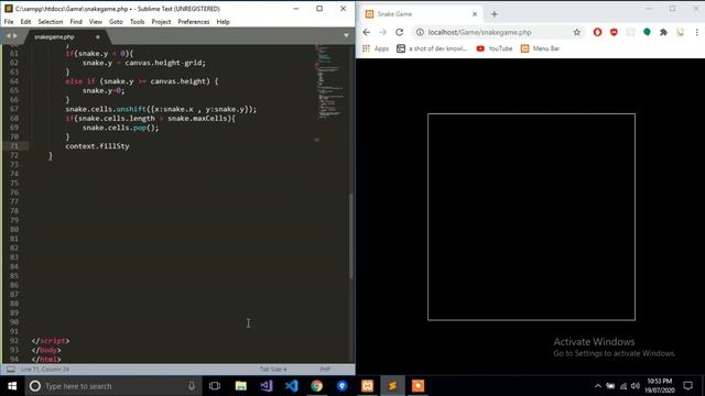 Snake Game With Js Html And CSS || PHP Lectures || JS Project With Html Css || JS Game Project