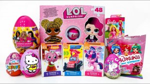 10 СЮРПРИЗОВ Розового Цвета ЛОЛ Маша и Медведь ПОНИ Барби ХЕЛЛО КИТТИ