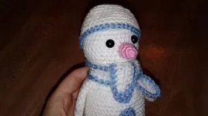 СНЕГОВИК крючком. Новогодние игрушки. Часть 3.