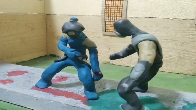 MKII Smoke vs kitana(Stop motion/пластилиновая анимация)1/2