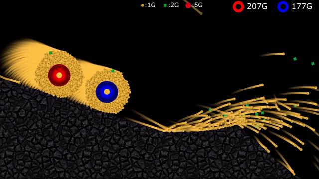 The Gold Battle 5 - Sticking Race in Algodoo смотреть онлайн