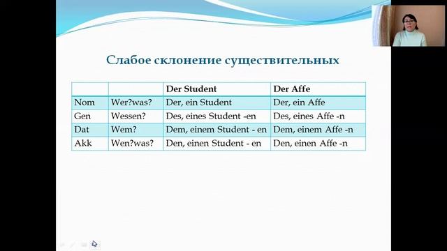 Склонение имен существительных #немецкийязык#существительное#