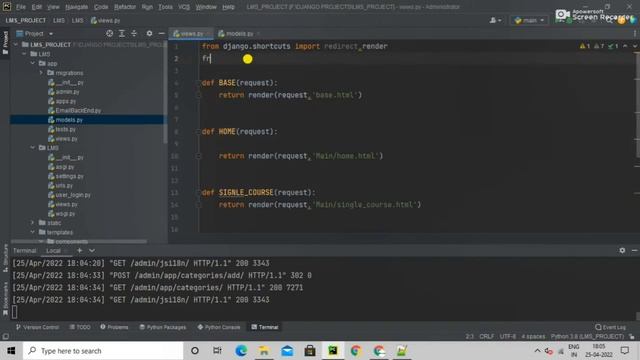 #8 Create Category Model And Retrieved All Categories and Show In Home Page #python #django #lms