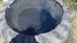 Бассейн из колеса, емкость под воду