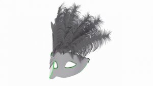 Purple Mardi Gras Mask 360