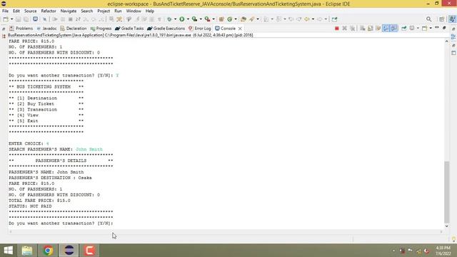 Bus Ticketing System in Java смотреть онлайн