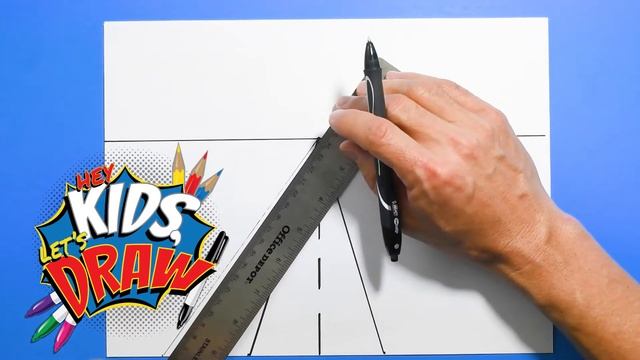 How to Draw One-Point Perspective - Easy Art Lesson for Kids