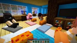 My GIRLS vs BOYS Sleepover In Minecraft!
