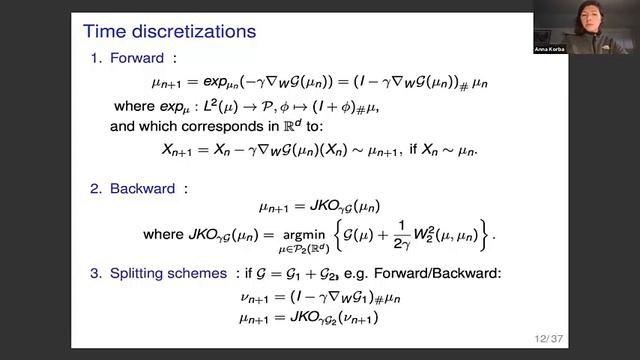 Wasserstein gradient flows for machine learning by Anna Korba