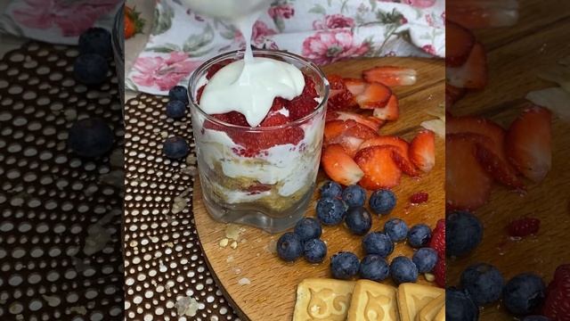 Десерт. Быстрый и лёгкий десерт. Фруктовый десерт быстро