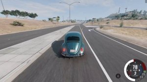 BeamNG.drive - Volkswagen Beetle 1200 Coupe 1963 - Car Show Test Drive Crash .