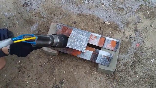 Газопламенное напыление полимерной краски, Термопластичная порошковая краска, Flame coating, Coatin