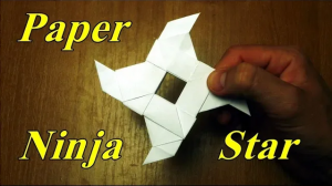 Как сделать оригами сюрикен из бумаги. Оружие ниндзя из бумаги.mp4