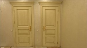 Самодельные двери из массива дуба .