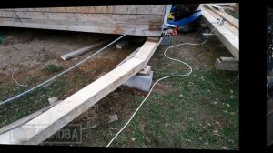 Перенос хозблока на блочный фундамент с поворотом в Сосново