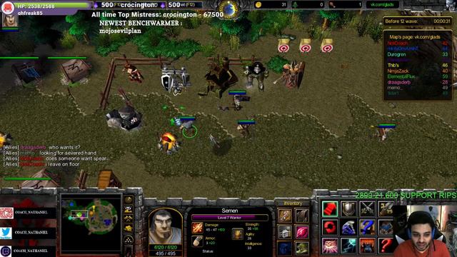 Warcraft 3 Human Gladiators -- Wooden Club -- BEAT MY PERSONAL BEST ROUND!