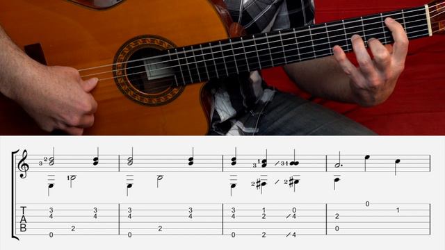 Tumbalalaika - Guitar Tutorial with TAB for Fingerstyle and Classical Guitar