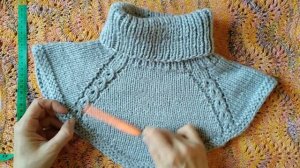 ?Простая манишка спицами/ Манишка- воротник?