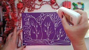 Рисуем зимние морозные узоры манкой.