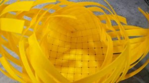 плетение из широкой ленты искусственного ротанга