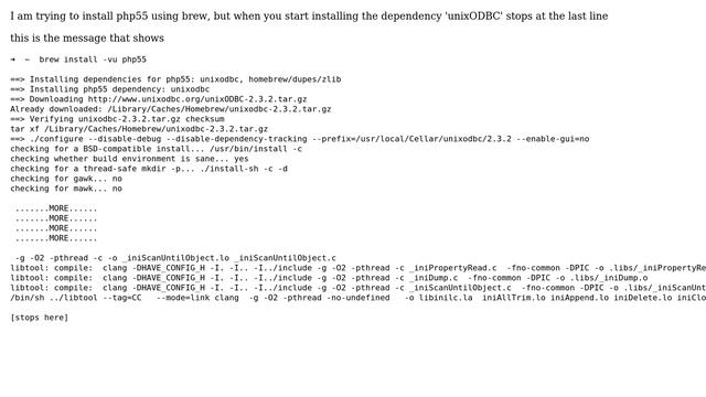 Apple: Error installing unixodbc смотреть онлайн