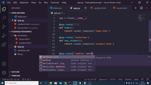 Python Flask REST API CRUD Example Using SqlLite Database Full Project смотреть онлайн