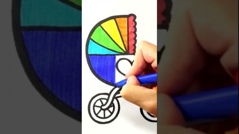 Drawing a baby carriage  #draw  #picture #drawing #drawpicture#shorts