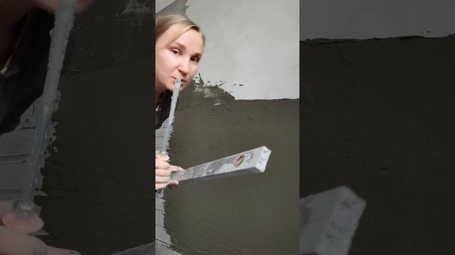 КИРПИЧНАЯ СТЕНА из плиточного клея. Легкое нанесение #ремонт #кирпичнаякладка