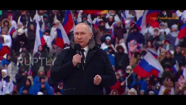 День защитника Отечества--Президент Путин открыл московский концерт страстной речью