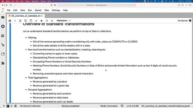 Programming Essentials Python - Manipulating Collections - Overview of Standard Transformations