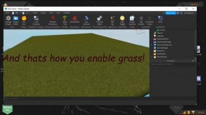 How To Enable Grass Roblox Studio