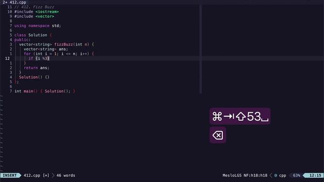 Coding With Vim Part 1 (Leetcode)