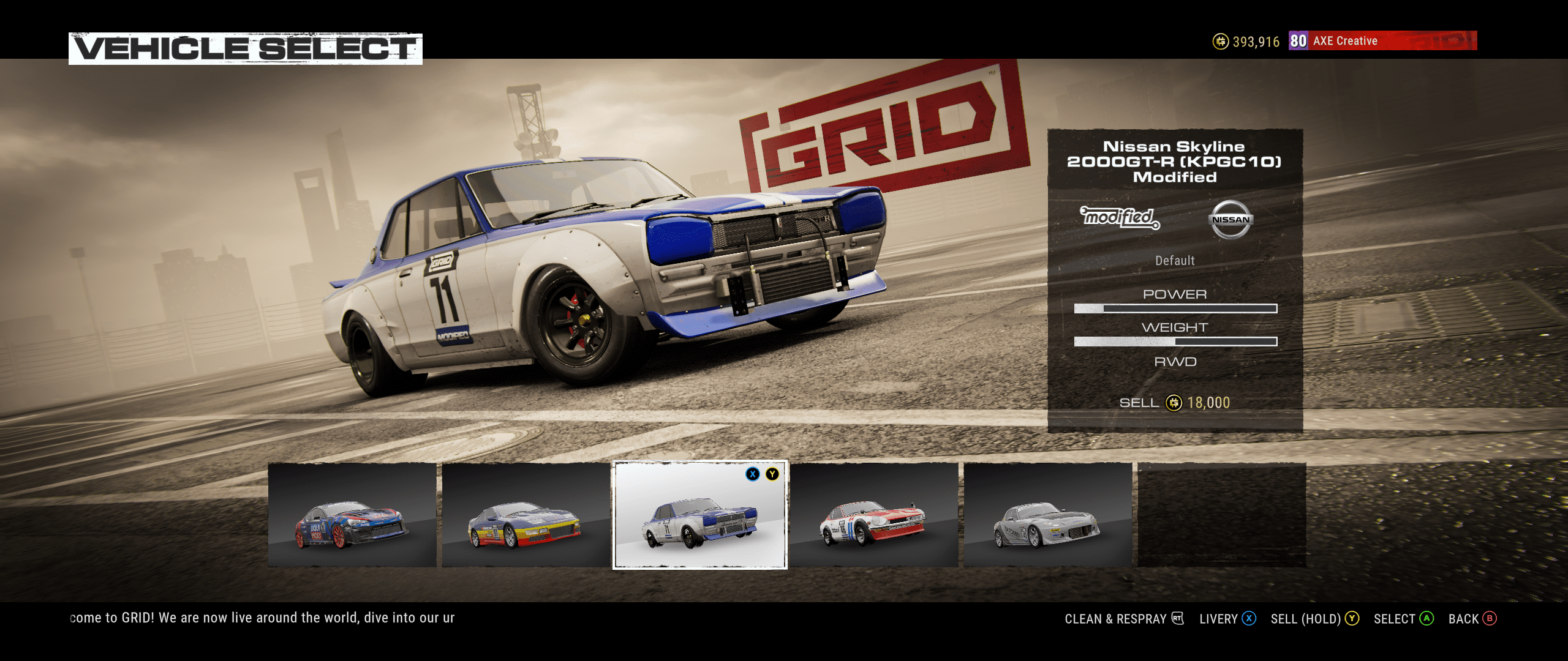 GRID (2019) - Nissan Skyline 2000GT-R (KPGC10) Modiefied