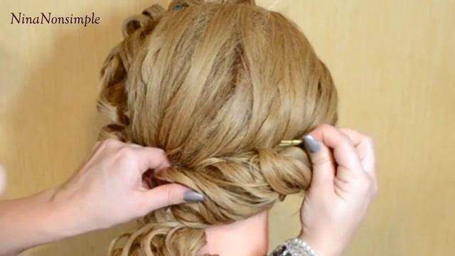 ПОПУЛЯРНАЯ ПРИЧЕСКА с локонами/Romantic hairstyle / Nina Nonsimple