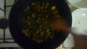 Рис с креветками и овощами в ОДНОМ ВОКЕ, рис по тайски