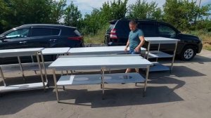Стол производственный 2000х600х850 мм. из пищевой нержавеющей стали
