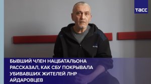 Бывший член нацбатальона рассказал, как СБУ покрывала убивавших жителей ЛНР айдаровцев