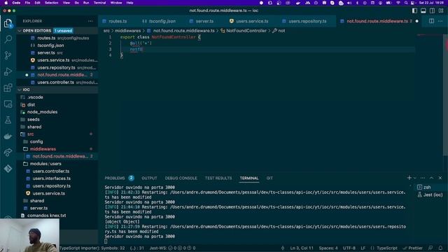 Node.js e princípios SOLID na prática - 10 - Middleware - 404 Route