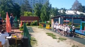 Открытие новой спортивной площадки в детсаде 'Сказка'.