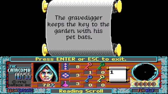 Catacomb Abyss (DOS) Map 1: Towne Cemetery смотреть онлайн