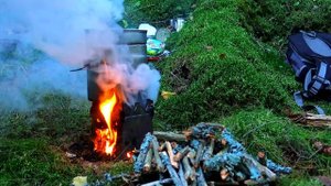 Поход в лес,армейский котелок,готовка на природе.