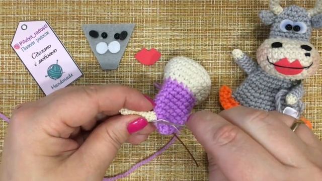 Вязаная корова крючком. Мастер-класс. Новогодняя игрушка. смотреть онлайн
