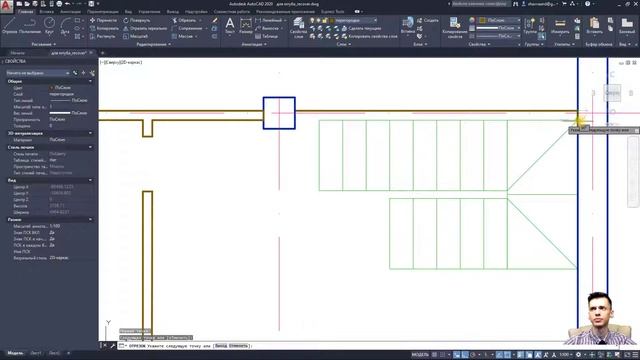 План дома в AutoCAD. Часть 7. Построение плана подвального,  цокольного этажа автокад