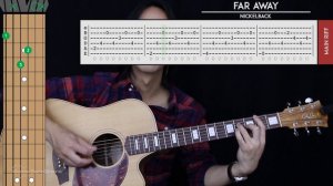 Far Away Guitar Cover Acoustic - Nickelback  🎸 |Tabs + Chords|